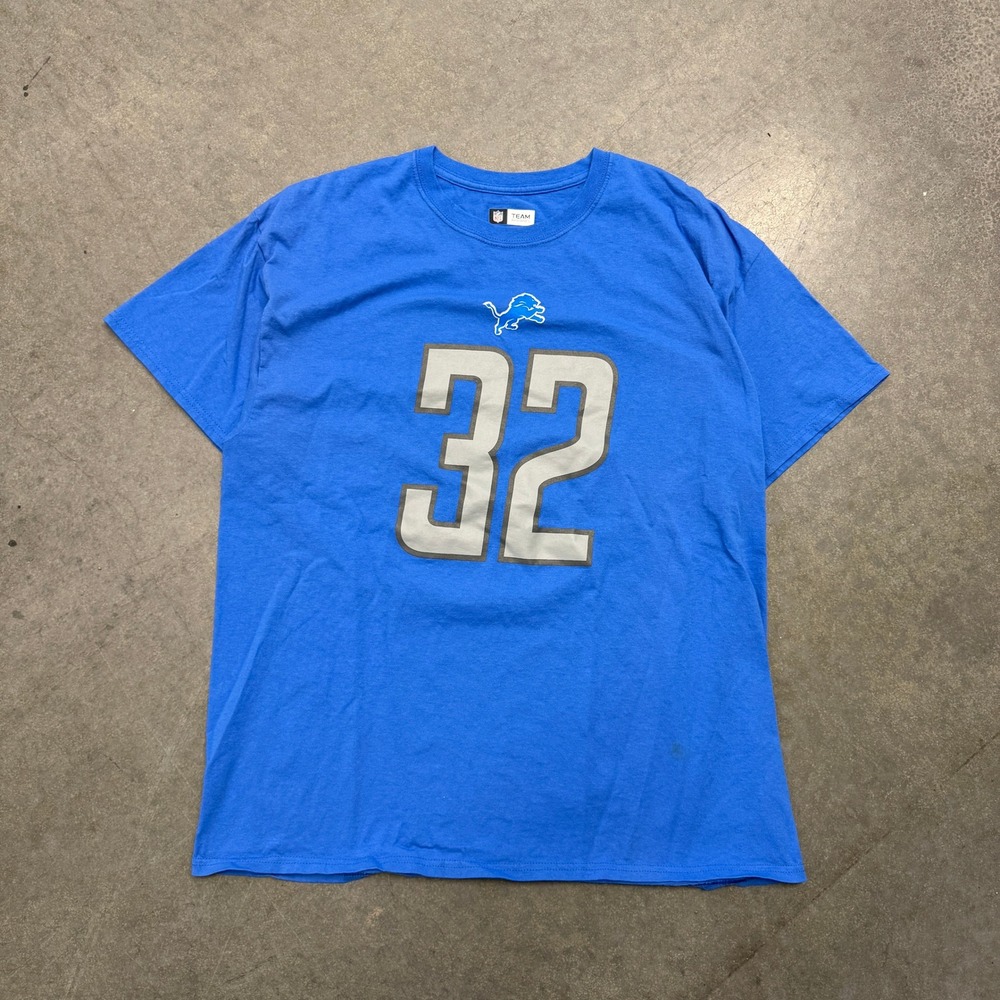 NFL Team Apparel Detroit Lions D'Andre Swift 32 Blue Player T-Shirt Mens XL